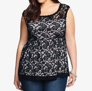 Torrid lace Empire tank top